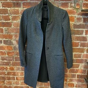 AllSaints wool coat with suede collar - new